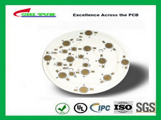중국 알루미늄 PCB 널 1.6mm Roud 백색 땜납 가면, 침수 금 PCB 협력 업체