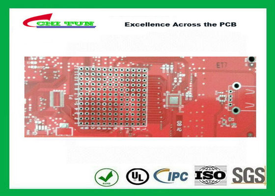 중국 편들어진 PCB 금 도금 빨간 땜납 가면 LF HASL ISO9001 UL ISO SGS를 두배로 하십시오 협력 업체
