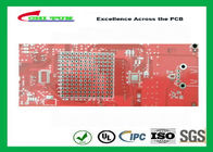 중국 편들어진 PCB 금 도금 빨간 땜납 가면 LF HASL ISO9001 UL ISO SGS를 두배로 하십시오 공급자