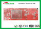 편들어진 PCB 금 도금 빨간 땜납 가면 LF HASL ISO9001 UL ISO SGS를 두배로 하십시오 협력 업체