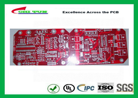 양질 빨간 두 배 편들어진 PCB 2 층 회로 HASL 시제품 회로판 공급 업체